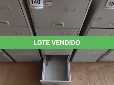 LOTE 140 - 01 ARQUIVO DE AÇO 04 GAVETAS. (NO ESTADO) ATENÇÃO! FAZER A VISITAÇÃO ANTES DE ARREMATAR, NÃO SABEMOS SE FUNCIONA, LEILÃO NÃO TEM GARANTIA E NEM DEVOLUÇÃO, SUJEITO A POSSÍVEIS AVARIAS VISÍVEIS/OCULTAS E/OU AUSÊNCIA DE COMPONENTES.