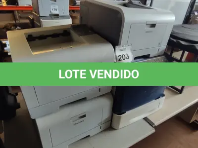 LOTE 203 - 04 IMPRESSORAS SENDO, 03 MODELOS ML-3471ND SAMSUNG E 01 PHASER 4600 MARCA XEROX.  (NO ESTADO) ATENÇÃO! FAZER A VISITAÇÃO ANTES DE ARREMATAR, NÃO SABEMOS SE FUNCIONA, LEILÃO NÃO TEM GARANTIA E NEM DEVOLUÇÃO, SUJEITO A POSSÍVEIS AVARIAS VISÍVEIS/OCULTAS E/OU AUSÊNCIA DE COMPONENTES.