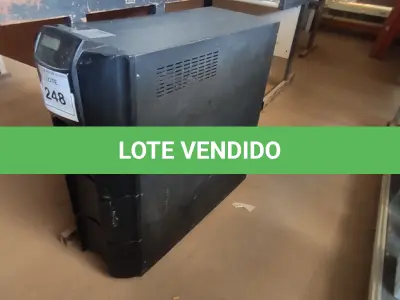 LOTE 248 - 01 NOBREAK 4000VA COM 16 BATERIAS MARCA SMS. (NO ESTADO) ATENÇÃO! FAZER A VISITAÇÃO ANTES DE ARREMATAR, NÃO SABEMOS SE FUNCIONA, LEILÃO NÃO TEM GARANTIA E NEM DEVOLUÇÃO, SUJEITO A POSSÍVEIS AVARIAS VISÍVEIS/OCULTAS E/OU AUSÊNCIA DE COMPONENTES.