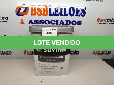LOTE 312 - 01 BALDE DE TINTA SUVINIL INTERIORES FOSCOS 18L NA COR FOSCO BRANCO. VENCIMENTO 10/2027 (NOVO) (NO ESTADO) ATENÇÃO! FAZER A VISITAÇÃO ANTES DE ARREMATAR, NÃO SABEMOS SE FUNCIONA. LEILÃO NÃO TEM GARANTIA E NEM DEVOLUÇÃO, SUJEITO A POSSÍVEIS AVARIAS VISÍVEIS/OCULTAS E/OU AUSÊNCIA DE COMPONENTES.