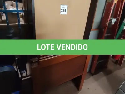 LOTE 275 - 03 CAMAS DE SOLTEIRO EM MADEIRA SEM COLCHÃO SENDO 01 INCOMPLETA. (NO ESTADO) ATENÇÃO! FAZER A VISITAÇÃO ANTES DE ARREMATAR, NÃO SABEMOS SE FUNCIONA, LEILÃO NÃO TEM GARANTIA E NEM DEVOLUÇÃO, SUJEITO A POSSÍVEIS AVARIAS VISÍVEIS/OCULTAS E/OU AUSÊNCIA DE COMPONENTES.