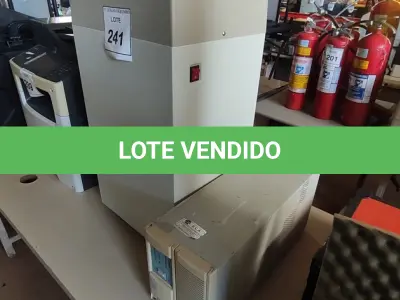 LOTE 241 - 01 CONTADOR DE CÉDULAS A VÁCUO E 01 NOBREAK 2000VA. (NO ESTADO) ATENÇÃO! FAZER A VISITAÇÃO ANTES DE ARREMATAR, NÃO SABEMOS SE FUNCIONA, LEILÃO NÃO TEM GARANTIA E NEM DEVOLUÇÃO, SUJEITO A POSSÍVEIS AVARIAS VISÍVEIS/OCULTAS E/OU AUSÊNCIA DE COMPONENTES.