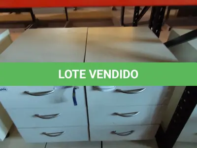 LOTE 122 - 02 GAVETEIROS DE ESCRITÓRIO COM 03 GAVETAS CADA. (NO ESTADO) ATENÇÃO! FAZER A VISITAÇÃO ANTES DE ARREMATAR, NÃO SABEMOS SE FUNCIONA, LEILÃO NÃO TEM GARANTIA E NEM DEVOLUÇÃO, SUJEITO A POSSÍVEIS AVARIAS VISÍVEIS/OCULTAS E/OU AUSÊNCIA DE COMPONENTES.