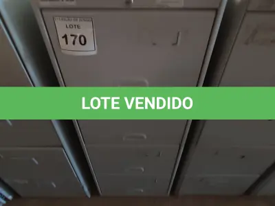 LOTE 170 - 01 ARQUIVO DE AÇO 04 GAVETAS. (NO ESTADO) ATENÇÃO! FAZER A VISITAÇÃO ANTES DE ARREMATAR, NÃO SABEMOS SE FUNCIONA, LEILÃO NÃO TEM GARANTIA E NEM DEVOLUÇÃO, SUJEITO A POSSÍVEIS AVARIAS VISÍVEIS/OCULTAS E/OU AUSÊNCIA DE COMPONENTES.