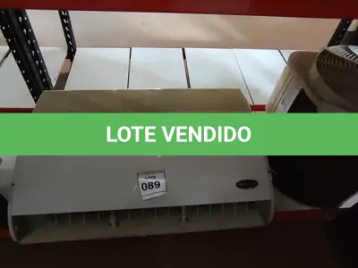 LOTE 089 - 01 CONDENSADORA E 01 EVAPORADORA DE AR. (NO ESTADO) ATENÇÃO! FAZER A VISITAÇÃO ANTES DE ARREMATAR, NÃO SABEMOS SE FUNCIONA, LEILÃO NÃO TEM GARANTIA E NEM DEVOLUÇÃO, SUJEITO A POSSÍVEIS AVARIAS VISÍVEIS/OCULTAS E/OU AUSÊNCIA DE COMPONENTES.