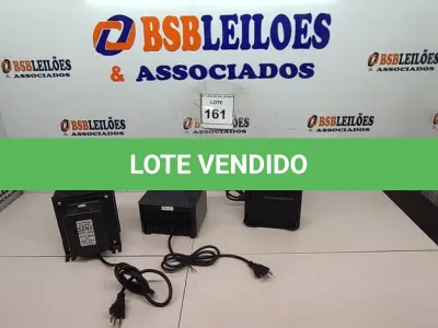 LOTE 161 - 02 ESTABILIZADORES DE TENSÃO E 01 TRANSFORMADOR ISOLADOR. (NO ESTADO) ATENÇÃO! FAZER A VISITAÇÃO ANTES DE ARREMATAR, NÃO SABEMOS SE FUNCIONA, LEILÃO NÃO TEM GARANTIA E NEM DEVOLUÇÃO, SUJEITO A POSSÍVEIS AVARIAS VISÍVEIS/OCULTAS E/OU AUSÊNCIA DE COMPONENTES.