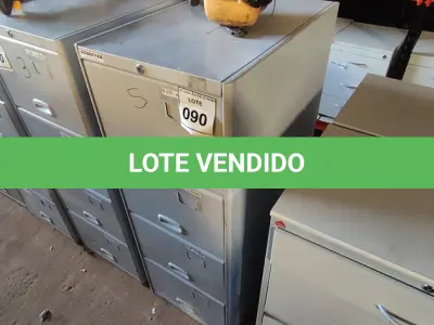 LOTE 090 - 01 ARQUIVO DE AÇO 04 GAVETAS. (NO ESTADO) ATENÇÃO! FAZER A VISITAÇÃO ANTES DE ARREMATAR, NÃO SABEMOS SE FUNCIONA, LEILÃO NÃO TEM GARANTIA E NEM DEVOLUÇÃO, SUJEITO A POSSÍVEIS AVARIAS VISÍVEIS/OCULTAS E/OU AUSÊNCIA DE COMPONENTES.