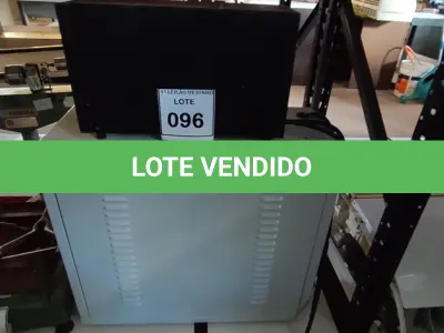 LOTE 096 - 01 NOBREAK MARCA LACERDA E 01 BANCO DE BATERIAS COM 04 BATERIAS. (NO ESTADO) ATENÇÃO! FAZER A VISITAÇÃO ANTES DE ARREMATAR, NÃO SABEMOS SE FUNCIONA, LEILÃO NÃO TEM GARANTIA E NEM DEVOLUÇÃO, SUJEITO A POSSÍVEIS AVARIAS VISÍVEIS/OCULTAS E/OU AUSÊNCIA DE COMPONENTES.