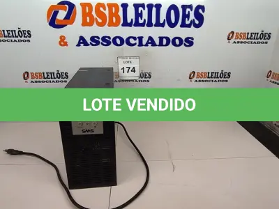 LOTE 174 - 01 NOBREAK MODELO 1684VA MARCA DAKER. (NO ESTADO) ATENÇÃO! FAZER A VISITAÇÃO ANTES DE ARREMATAR, NÃO SABEMOS SE FUNCIONA, LEILÃO NÃO TEM GARANTIA E NEM DEVOLUÇÃO, SUJEITO A POSSÍVEIS AVARIAS VISÍVEIS/OCULTAS E/OU AUSÊNCIA DE COMPONENTES.