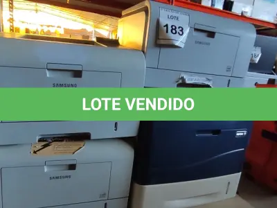 LOTE 183 - 04 IMPRESSORAS, SENDO 03 MODELOS ML/3471ND MARCA SAMSUNG E 01 PHASER 4600 MARCA XEROX. (NO ESTADO) ATENÇÃO! FAZER A VISITAÇÃO ANTES DE ARREMATAR, NÃO SABEMOS SE FUNCIONA, LEILÃO NÃO TEM GARANTIA E NEM DEVOLUÇÃO, SUJEITO A POSSÍVEIS AVARIAS VISÍVEIS/OCULTAS E/OU AUSÊNCIA DE COMPONENTES.