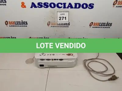 LOTE 271 - 01 PROJETOR MULTIMIDIA MARCA NEC. (NO ESTADO) ATENÇÃO! FAZER A VISITAÇÃO ANTES DE ARREMATAR, NÃO SABEMOS SE FUNCIONA, LEILÃO NÃO TEM GARANTIA E NEM DEVOLUÇÃO, SUJEITO A POSSÍVEIS AVARIAS VISÍVEIS/OCULTAS E/OU AUSÊNCIA DE COMPONENTES.