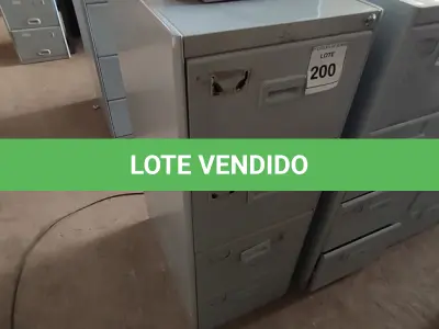 LOTE 200 - 01 ARQUIVO DE AÇO 04 GAVETAS. (NO ESTADO) ATENÇÃO! FAZER A VISITAÇÃO ANTES DE ARREMATAR, NÃO SABEMOS SE FUNCIONA, LEILÃO NÃO TEM GARANTIA E NEM DEVOLUÇÃO, SUJEITO A POSSÍVEIS AVARIAS VISÍVEIS/OCULTAS E/OU AUSÊNCIA DE COMPONENTES.