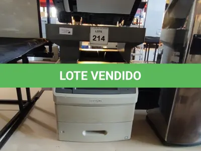 LOTE 214 - 01 IMPRESSORAS MULTIFUNCIONAL X656DN LEXMARK. (NO ESTADO) ATENÇÃO! FAZER A VISITAÇÃO ANTES DE ARREMATAR, NÃO SABEMOS SE FUNCIONA, LEILÃO NÃO TEM GARANTIA E NEM DEVOLUÇÃO, SUJEITO A POSSÍVEIS AVARIAS VISÍVEIS/OCULTAS E/OU AUSÊNCIA DE COMPONENTES.