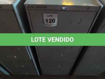 LOTE 120 - 01 ARQUIVO DE AÇO 04 GAVETAS. (NO ESTADO) ATENÇÃO! FAZER A VISITAÇÃO ANTES DE ARREMATAR, NÃO SABEMOS SE FUNCIONA, LEILÃO NÃO TEM GARANTIA E NEM DEVOLUÇÃO, SUJEITO A POSSÍVEIS AVARIAS VISÍVEIS/OCULTAS E/OU AUSÊNCIA DE COMPONENTES.