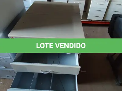 LOTE 100 - 02 ARQUIVOS 03 GAVETAS CADA. (NO ESTADO) ATENÇÃO! FAZER A VISITAÇÃO ANTES DE ARREMATAR, NÃO SABEMOS SE FUNCIONA, LEILÃO NÃO TEM GARANTIA E NEM DEVOLUÇÃO, SUJEITO A POSSÍVEIS AVARIAS VISÍVEIS/OCULTAS E/OU AUSÊNCIA DE COMPONENTES.