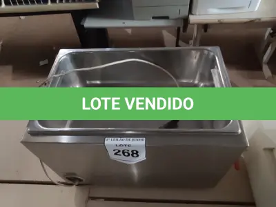 LOTE 268 - 01 LAVADORA ULTRASSÔNICA COMPUTADORIZADA INOX. (NO ESTADO) ATENÇÃO! FAZER A VISITAÇÃO ANTES DE ARREMATAR, NÃO SABEMOS SE FUNCIONA, LEILÃO NÃO TEM GARANTIA E NEM DEVOLUÇÃO, SUJEITO A POSSÍVEIS AVARIAS VISÍVEIS/OCULTAS E/OU AUSÊNCIA DE COMPONENTES.