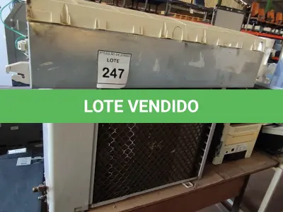 LOTE 247 - 01 CONDENSADORA DE AR 18000 BTU E 01 EVAPORADORA COM AVARIAS MARCA CARRIER. (NO ESTADO) ATENÇÃO! FAZER A VISITAÇÃO ANTES DE ARREMATAR, NÃO SABEMOS SE FUNCIONA, LEILÃO NÃO TEM GARANTIA E NEM DEVOLUÇÃO, SUJEITO A POSSÍVEIS AVARIAS VISÍVEIS/OCULTAS E/OU AUSÊNCIA DE COMPONENTES.