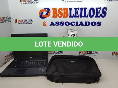 LOTE 026 - 01 NOTEBOOK SEM FONTE E SEM BATERIA COM CASE MARCA HP. (NO ESTADO) ATENÇÃO! FAZER A VISITAÇÃO ANTES DE ARREMATAR, NÃO SABEMOS SE FUNCIONA, LEILÃO NÃO TEM GARANTIA E NEM DEVOLUÇÃO, SUJEITO A POSSÍVEIS AVARIAS VISÍVEIS/OCULTAS E/OU AUSÊNCIA DE COMPONENTES.