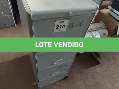LOTE 210 - 01 ARQUIVO DE AÇO 04 GAVETAS. (NO ESTADO) ATENÇÃO! FAZER A VISITAÇÃO ANTES DE ARREMATAR, NÃO SABEMOS SE FUNCIONA, LEILÃO NÃO TEM GARANTIA E NEM DEVOLUÇÃO, SUJEITO A POSSÍVEIS AVARIAS VISÍVEIS/OCULTAS E/OU AUSÊNCIA DE COMPONENTES.