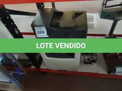 LOTE 099 - 01 IMPRESSORA NX611DE MARCA LEXMARK. (NO ESTADO) ATENÇÃO! FAZER A VISITAÇÃO ANTES DE ARREMATAR, NÃO SABEMOS SE FUNCIONA, LEILÃO NÃO TEM GARANTIA E NEM DEVOLUÇÃO, SUJEITO A POSSÍVEIS AVARIAS VISÍVEIS/OCULTAS E/OU AUSÊNCIA DE COMPONENTES.