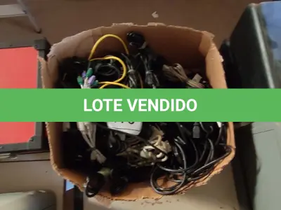 LOTE 176 - 01 LOTE COM CABOS DE CONEXÃO DIVERSOS. (NO ESTADO) ATENÇÃO! FAZER A VISITAÇÃO ANTES DE ARREMATAR, NÃO SABEMOS SE FUNCIONA, LEILÃO NÃO TEM GARANTIA E NEM DEVOLUÇÃO, SUJEITO A POSSÍVEIS AVARIAS VISÍVEIS/OCULTAS E/OU AUSÊNCIA DE COMPONENTES.