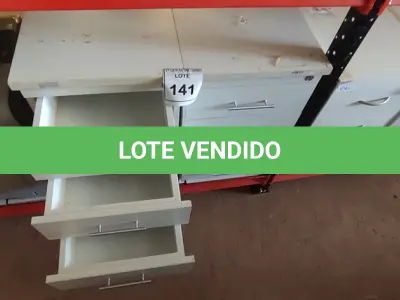 LOTE 141 - 02 GAVETEIROS DE ESCRITÓRIO. (NO ESTADO) ATENÇÃO! FAZER A VISITAÇÃO ANTES DE ARREMATAR, NÃO SABEMOS SE FUNCIONA, LEILÃO NÃO TEM GARANTIA E NEM DEVOLUÇÃO, SUJEITO A POSSÍVEIS AVARIAS VISÍVEIS/OCULTAS E/OU AUSÊNCIA DE COMPONENTES.