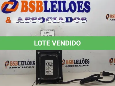 LOTE 017 - 01 TRANSFORMADOR ISOLADOR 120VCA SENS. (NO ESTADO) ATENÇÃO! FAZER A VISITAÇÃO ANTES DE ARREMATAR, NÃO SABEMOS SE FUNCIONA, LEILÃO NÃO TEM GARANTIA E NEM DEVOLUÇÃO, SUJEITO A POSSÍVEIS AVARIAS VISÍVEIS/OCULTAS E/OU AUSÊNCIA DE COMPONENTES.