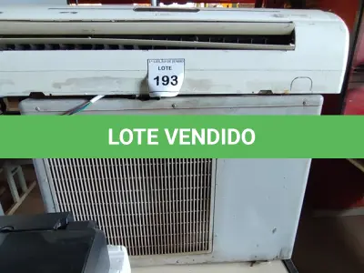 LOTE 193 - 01 AR CONDICIONADO MODELO SPRINGER MARCA CARRIER. (NO ESTADO) ATENÇÃO! FAZER A VISITAÇÃO ANTES DE ARREMATAR, NÃO SABEMOS SE FUNCIONA, LEILÃO NÃO TEM GARANTIA E NEM DEVOLUÇÃO, SUJEITO A POSSÍVEIS AVARIAS VISÍVEIS/OCULTAS E/OU AUSÊNCIA DE COMPONENTES.