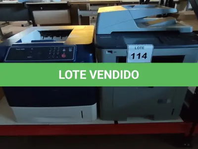 LOTE 114 - 02 IMPRESSORAS, SENDO 01 MULTIFUNCIONAL A LASER SCX-5835NX MARCA SAMSUNG E 01 PHASER 4.600.  (NO ESTADO) ATENÇÃO! FAZER A VISITAÇÃO ANTES DE ARREMATAR, NÃO SABEMOS SE FUNCIONA, LEILÃO NÃO TEM GARANTIA E NEM DEVOLUÇÃO, SUJEITO A POSSÍVEIS AVARIAS VISÍVEIS/OCULTAS E/OU AUSÊNCIA DE COMPONENTES.
