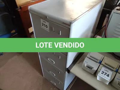 LOTE 210 - 01 ARQUIVO DE AÇO 04 GAVETAS. (NO ESTADO) ATENÇÃO! FAZER A VISITAÇÃO ANTES DE ARREMATAR, NÃO SABEMOS SE FUNCIONA, LEILÃO NÃO TEM GARANTIA E NEM DEVOLUÇÃO, SUJEITO A POSSÍVEIS AVARIAS VISÍVEIS/OCULTAS E/OU AUSÊNCIA DE COMPONENTES.