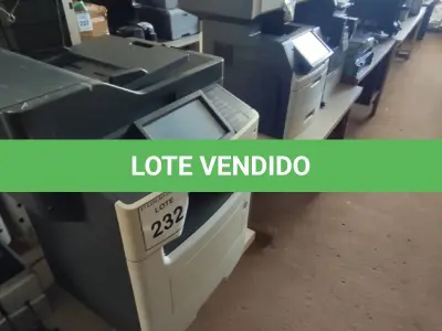 LOTE 232 - 01 IMPRESSORA MULTIFUNCIONAL MX611DE LEXMARK. (NO ESTADO) ATENÇÃO! FAZER A VISITAÇÃO ANTES DE ARREMATAR, NÃO SABEMOS SE FUNCIONA, LEILÃO NÃO TEM GARANTIA E NEM DEVOLUÇÃO, SUJEITO A POSSÍVEIS AVARIAS VISÍVEIS/OCULTAS E/OU AUSÊNCIA DE COMPONENTES.