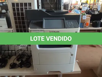 LOTE 232 - 01 IMPRESSORA MULTIFUNCIONAL MX611DE LEXMARK. (NO ESTADO) ATENÇÃO! FAZER A VISITAÇÃO ANTES DE ARREMATAR, NÃO SABEMOS SE FUNCIONA, LEILÃO NÃO TEM GARANTIA E NEM DEVOLUÇÃO, SUJEITO A POSSÍVEIS AVARIAS VISÍVEIS/OCULTAS E/OU AUSÊNCIA DE COMPONENTES.