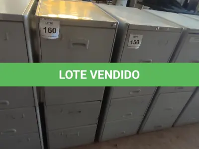 LOTE 160 - 01 ARQUIVO DE AÇO 04 GAVETAS. (NO ESTADO) ATENÇÃO! FAZER A VISITAÇÃO ANTES DE ARREMATAR, NÃO SABEMOS SE FUNCIONA, LEILÃO NÃO TEM GARANTIA E NEM DEVOLUÇÃO, SUJEITO A POSSÍVEIS AVARIAS VISÍVEIS/OCULTAS E/OU AUSÊNCIA DE COMPONENTES.
