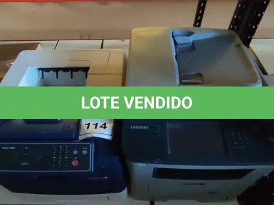 LOTE 114 - 02 IMPRESSORAS, SENDO 01 MULTIFUNCIONAL A LASER SCX-5835NX MARCA SAMSUNG E 01 PHASER 4.600.  (NO ESTADO) ATENÇÃO! FAZER A VISITAÇÃO ANTES DE ARREMATAR, NÃO SABEMOS SE FUNCIONA, LEILÃO NÃO TEM GARANTIA E NEM DEVOLUÇÃO, SUJEITO A POSSÍVEIS AVARIAS VISÍVEIS/OCULTAS E/OU AUSÊNCIA DE COMPONENTES.