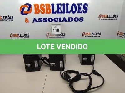 LOTE 118 - 03 ESTABILIZADORES DE TENSÃO KVA. (NO ESTADO) ATENÇÃO! FAZER A VISITAÇÃO ANTES DE ARREMATAR, NÃO SABEMOS SE FUNCIONA, LEILÃO NÃO TEM GARANTIA E NEM DEVOLUÇÃO, SUJEITO A POSSÍVEIS AVARIAS VISÍVEIS/OCULTAS E/OU AUSÊNCIA DE COMPONENTES.