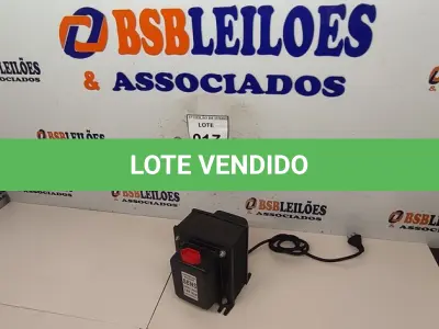 LOTE 017 - 01 TRANSFORMADOR ISOLADOR 120VCA SENS. (NO ESTADO) ATENÇÃO! FAZER A VISITAÇÃO ANTES DE ARREMATAR, NÃO SABEMOS SE FUNCIONA, LEILÃO NÃO TEM GARANTIA E NEM DEVOLUÇÃO, SUJEITO A POSSÍVEIS AVARIAS VISÍVEIS/OCULTAS E/OU AUSÊNCIA DE COMPONENTES.