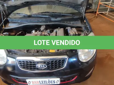 LOTE 446 - 01 KIA/PICANTO EX 3  1.0  L A GASOLINA;  NA COR PRETA; ANO 2010/2011. (NO ESTADO)