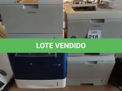 LOTE 218 - 04 IMPRESSORAS SENDO 02 ML-3561ND, 01 ML-4551ND MARCA SAMSUNG E 01 PHASER4600 MARCA XEROX. (NO ESTADO) ATENÇÃO! FAZER A VISITAÇÃO ANTES DE ARREMATAR, NÃO SABEMOS SE FUNCIONA, LEILÃO NÃO TEM GARANTIA E NEM DEVOLUÇÃO, SUJEITO A POSSÍVEIS AVARIAS VISÍVEIS/OCULTAS E/OU AUSÊNCIA DE COMPONENTES.