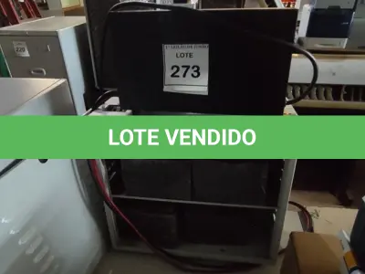 LOTE 273 - 01 NOBREAK MARCA LACERDA E UM BANCO DE BATERIAS COM 4 BATERIAS. (NO ESTADO) ATENÇÃO! FAZER A VISITAÇÃO ANTES DE ARREMATAR, NÃO SABEMOS SE FUNCIONA, LEILÃO NÃO TEM GARANTIA E NEM DEVOLUÇÃO, SUJEITO A POSSÍVEIS AVARIAS VISÍVEIS/OCULTAS E/OU AUSÊNCIA DE COMPONENTES.