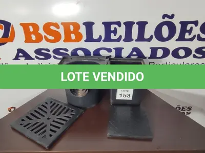 LOTE 153 - 01 CAIXA PLUVIAL E 01 TAMPA DE ESGOTO. (NO ESTADO) ATENÇÃO! FAZER A VISITAÇÃO ANTES DE ARREMATAR, NÃO SABEMOS SE FUNCIONA, LEILÃO NÃO TEM GARANTIA E NEM DEVOLUÇÃO, SUJEITO A POSSÍVEIS AVARIAS VISÍVEIS/OCULTAS E/OU AUSÊNCIA DE COMPONENTES.