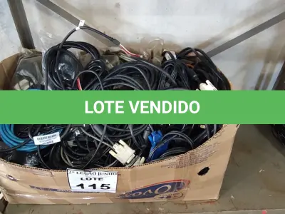 LOTE 115 - 01 LOTE DE CABOS DE CONEXÕES DIVERSOS. (NO ESTADO) ATENÇÃO! FAZER A VISITAÇÃO ANTES DE ARREMATAR, NÃO SABEMOS SE FUNCIONA, LEILÃO NÃO TEM GARANTIA E NEM DEVOLUÇÃO, SUJEITO A POSSÍVEIS AVARIAS VISÍVEIS/OCULTAS E/OU AUSÊNCIA DE COMPONENTES.