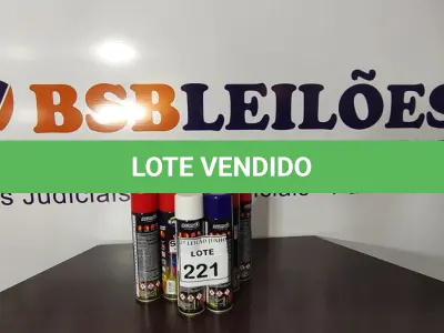 LOTE 221 - 10 TINTAS SPRAY DE CORES DIVERSAS. (NO ESTADO) ATENÇÃO! FAZER A VISITAÇÃO ANTES DE ARREMATAR, NÃO SABEMOS SE FUNCIONA, LEILÃO NÃO TEM GARANTIA E NEM DEVOLUÇÃO, SUJEITO A POSSÍVEIS AVARIAS VISÍVEIS/OCULTAS E/OU AUSÊNCIA DE COMPONENTES.