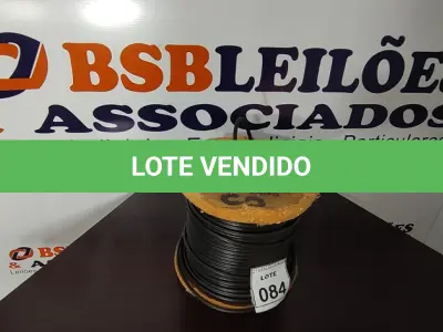 LOTE 084 - 01 ROLO DE FIO COAXIAL. (NO ESTADO) ATENÇÃO! FAZER A VISITAÇÃO ANTES DE ARREMATAR, NÃO SABEMOS SE FUNCIONA, LEILÃO NÃO TEM GARANTIA E NEM DEVOLUÇÃO, SUJEITO A POSSÍVEIS AVARIAS VISÍVEIS/OCULTAS E/OU AUSÊNCIA DE COMPONENTES.