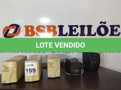 LOTE 199 - 03 NOBREAKS MARCA SMS E 02 ESTABILIZADORES MODELOS DIFERENTES. (NO ESTADO) ATENÇÃO! FAZER A VISITAÇÃO ANTES DE ARREMATAR, NÃO SABEMOS SE FUNCIONA, LEILÃO NÃO TEM GARANTIA E NEM DEVOLUÇÃO, SUJEITO A POSSÍVEIS AVARIAS VISÍVEIS/OCULTAS E/OU AUSÊNCIA DE COMPONENTES.