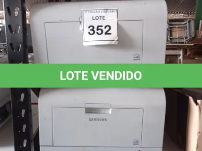 LOTE 352 - 02 IMPRESSORAS ML-3471ND MARCA SAMSUNG. (NO ESTADO) ATENÇÃO! FAZER A VISITAÇÃO ANTES DE ARREMATAR, NÃO SABEMOS SE FUNCIONA. LEILÃO NÃO TEM GARANTIA E NEM DEVOLUÇÃO, SUJEITO A POSSÍVEIS AVARIAS VISÍVEIS/OCULTAS E/OU AUSÊNCIA DE COMPONENTES.