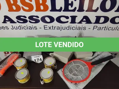 LOTE 174 - 04 MASSAS ADESIVAS MARCA IBERÊ, 02 RAQUETES ELÉTRICAS, 02 CONECTORES INDUSTRIAIS, 01 PENDENTE LED PARA MECÂNICO, 03 CAIXAS DE ELÉTRICA PARA EMBUTIR E 01 EXTENSÃO PEQUENA. (NO ESTADO) ATENÇÃO! FAZER A VISITAÇÃO ANTES DE ARREMATAR, NÃO SABEMOS SE FUNCIONA, LEILÃO NÃO TEM GARANTIA E NEM DEVOLUÇÃO, SUJEITO A POSSÍVEIS AVARIAS VISÍVEIS/OCULTAS E/OU AUSÊNCIA DE COMPONENTES.