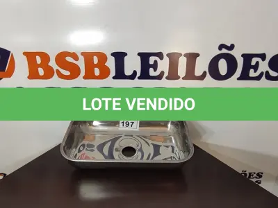LOTE 197 - 01 CUBA AÇO INOX. (NO ESTADO) ATENÇÃO! FAZER A VISITAÇÃO ANTES DE ARREMATAR, NÃO SABEMOS SE FUNCIONA, LEILÃO NÃO TEM GARANTIA E NEM DEVOLUÇÃO, SUJEITO A POSSÍVEIS AVARIAS VISÍVEIS/OCULTAS E/OU AUSÊNCIA DE COMPONENTES.
