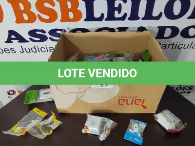 LOTE 067 - 01 LOTE COM GRANDE QUANTIDADE DE INTERRUPTORES E TOMADAS DIVERSAS. (NO ESTADO) ATENÇÃO! FAZER A VISITAÇÃO ANTES DE ARREMATAR, NÃO SABEMOS SE FUNCIONA, LEILÃO NÃO TEM GARANTIA E NEM DEVOLUÇÃO, SUJEITO A POSSÍVEIS AVARIAS VISÍVEIS/OCULTAS E/OU AUSÊNCIA DE COMPONENTES.