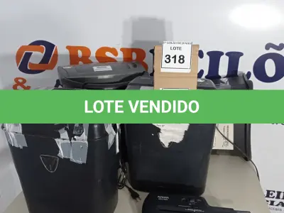 LOTE 318 - 04 FRAGMENTADORAS DE PAPEL MARCAS E MODELOS DIVERSOS. (NO ESTADO) ATENÇÃO! FAZER A VISITAÇÃO ANTES DE ARREMATAR, NÃO SABEMOS SE FUNCIONA, LEILÃO NÃO TEM GARANTIA E NEM DEVOLUÇÃO, SUJEITO A POSSÍVEIS AVARIAS VISÍVEIS/OCULTAS E/OU AUSÊNCIA DE COMPONENTES.