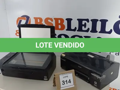 LOTE 314 - 02 IMPRESSORAS MARCA EPSON SENDO 01 MODELO PHOTO T50 E 01 TX410. (NO ESTADO) ATENÇÃO! FAZER A VISITAÇÃO ANTES DE ARREMATAR, NÃO SABEMOS SE FUNCIONA, LEILÃO NÃO TEM GARANTIA E NEM DEVOLUÇÃO, SUJEITO A POSSÍVEIS AVARIAS VISÍVEIS/OCULTAS E/OU AUSÊNCIA DE COMPONENTES.